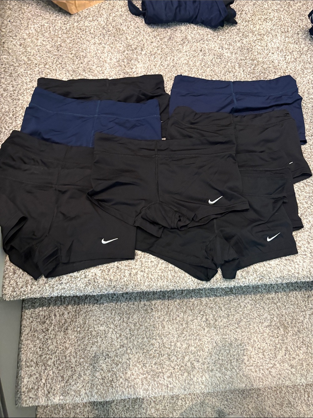 Nike Women's Black & Navy Athletic Training Shorts Pack